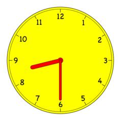 Analogue clock vector graphics