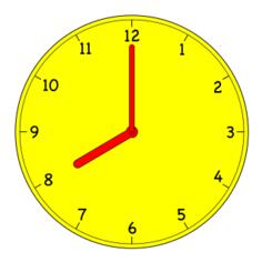 Analogue clock vector clip art