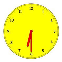 Analogue clock vector drawing