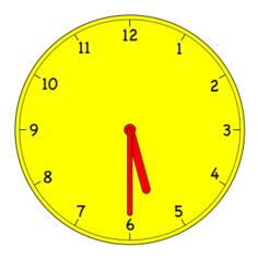 Analogue clock vector clip art