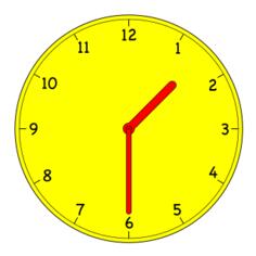 Analogue clock vector drawing