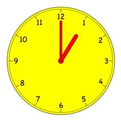 Analogue clock vector graphics