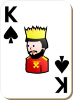 King of spades playing card vector drawing