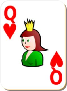 Queen of hearts vector image