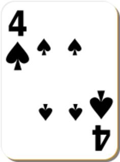 Four of spades playing card vector graphics
