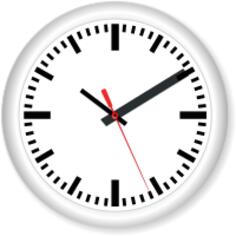 Modern wall clock vector image