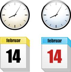 Clock and calendar vector image
