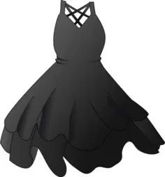 Black dress vector image