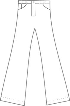 Bootleg pants vector image