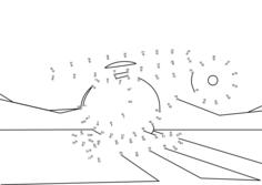 Helicopter connect the dots vector drawing