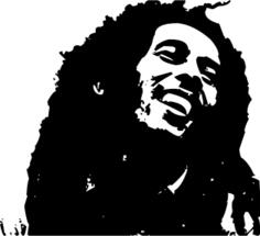 Bob Marley portrait vector image