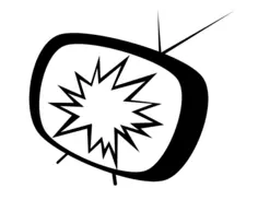 Broken cartoon TV set vector image