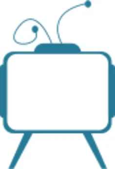 Blue TV receiver vector image