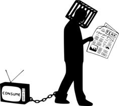 Media influence vector illustration