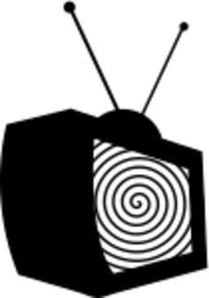 Hypnotic television vector illustration