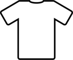 White t-shirt vector clip art