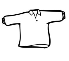 Shirt outline vector image