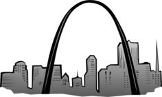 St. Louis Gateway Arch vector drawing