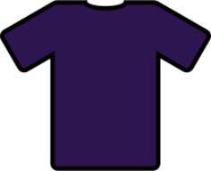 Blue t-shirt vector clip art
