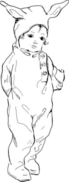 Bunny suit front vector image