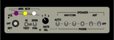Aviation audio panel vector graphics