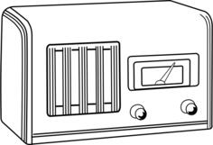 AM/FM hi-fi receiver vector graphics