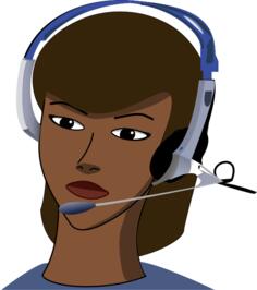 Call center worker vector graphics