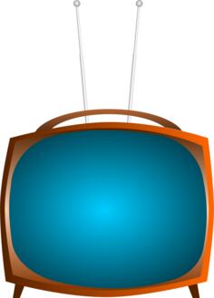 Old TV vector clip art