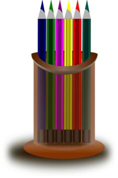 Coloerd pencils stand vector image