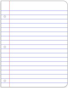 Lined sheet of paper vector image