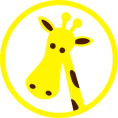 Giraffe head logo vector image