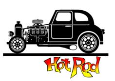 Hot rod car vector image