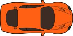 Orange racing car vector image