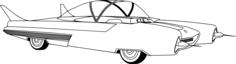 Vector clip art of concept car