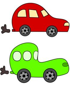 Vector image of cartoon cars