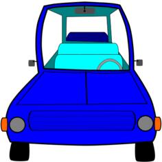 Blue vehicle vector illustration