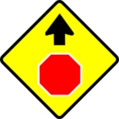 Stop caution sign vector image