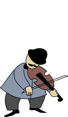 Violinist vector drawing