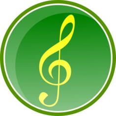Treble clef icon vector illustration