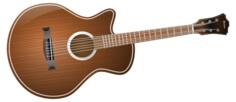 Acoustic guitar vector clip art