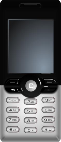 Cellular phone vector clip art