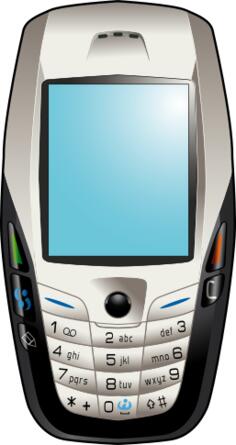 Mobile phone vector clip art
