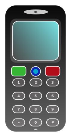 Simple cell phone vector drawing
