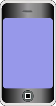 Vector graphics of mobile phone with big screen