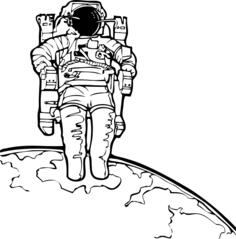 Spacewalk vector illustration