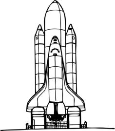 Space shuttle vector image