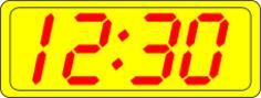 Digital clock display vector illustration
