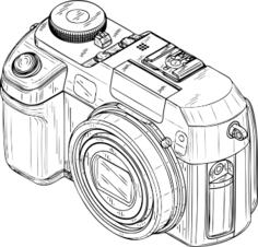 Photo camera vector graphics