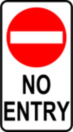 No entry traffic roadsign vector image