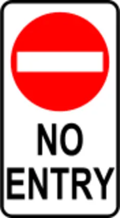 No entry traffic roadsign vector image